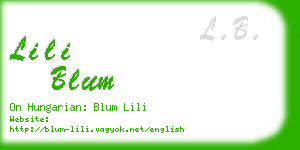 lili blum business card